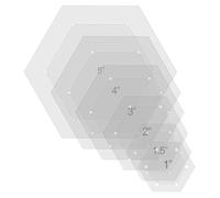 SweetSerenade 6Pcs Hexagon Quilting Template Acrylic Quilting Rulers & Templates,Piecing Sewing Templates Seam Allowance