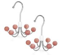 SweetSerenade Hoodie Hangers 2-Pack with 6 Balls, 360°Swivel Purse Hanger, Scarf Hanger, Closet Hooks, Handbag Organizer, Bra Hanger