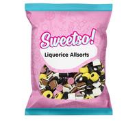 Sweetso 1KG Liquorice Allsorts Pick n Mix Sweets Sharing Bag