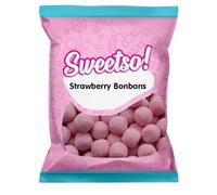 Sweetso 1KG Strawberry Bonbons Pick n Mix Sweets Sharing Bag