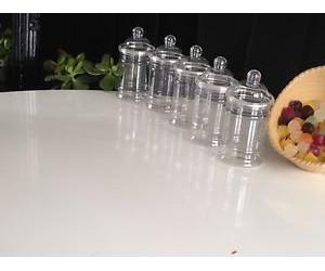 SweetSpiceJar 25 X 380ML Empty Plastic Victorian Sweet Candy Jars (25 X 380ML)