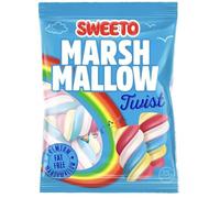 Sweetto Marshmallows Variety Pack 140g - Cube,Floral,Heart,Pink & White,Roller,Strawberry,Twist,Watermelon Flavour Marshmallows (12, Twist Marshmallows)