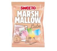 Sweetto Marshmallows Variety Pack 140g - Cube,Floral,Heart,Pink & White,Roller,Strawberry,Twist,Watermelon Flavour Marshmallows (6, Cube Marshmallows)