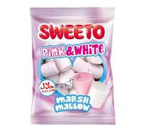 Sweetto Marshmallows Variety Pack 140g - Cube,Floral,Heart,Pink & White,Roller,Strawberry,Twist,Watermelon Flavour Marshmallows (12, Pink & White Marshmallows)
