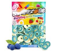 Sweettzone Blue Raspberry Rings - 1kg Bag of Sweets - Delicious Blue Raspberry Sweets, Fruit Chews, Gummy Sweets