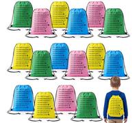 Sweetude 24 Pcs School's out for Summer Drawstring Backpack End of Year Favors Bags Graduation Gift Bags for School Classroom Summer Vacation Party Celebration Decor (Motivational)