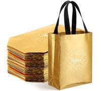 Sweetude 30 Pcs Easter Christian Goody Bags Bulk Reusable Non Woven Religious Easter Gift Bags with Handle for Rejoice Egg Hunt Bible Sunday Valentine's Day Church Party Favors