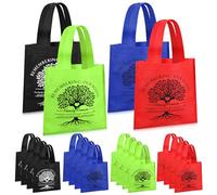Sweetude 40 Pcs Family Reunion Party Favors Gift Bags Multicolor Family Tree Non Woven Gift Bags Remembering Our Roots Treat Tote with Handles for Gathering Party Supplies