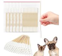 Sweetude 500 Pcs Dog Ear Cotton Swabs 6 Inch Long Cotton Swabs Pet Cotton Swabs Pets Ear Cleaner Swabs with Long Bamboo Handle for Dogs Cats Ear Cleaning Supply for Puppies and Pets