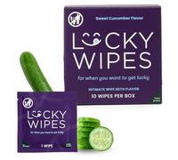 Sweetums Lucky Wipes Men's Intimate Wipes Individually Wrapped Intimate Wipes with Flavour and pH Balanced (Pack of 10)