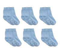 Sweety Bloom Baby Socks 3-6 Months Newborn Boys & Girls: Anti Slip, Cotton, 6 Pairs, Blue, Unisex