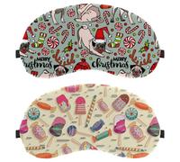 Sweety Candy Pattern 2-Pack Light-Blocking Soft Breathable Sleeping Mask Eye Patch