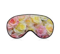 Sweety Rose Sleep Mask Light Blocking Eye Cover Polyester Eye Mask with Elastic Strap Blindfold for Side Sleeper Sleeping Masks Face Hugging for Women Men Travel