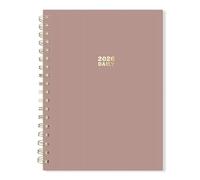 Sweetzer & Orange 2026 Planner - 6" x 8.25" Dated Daily, Weekly & Monthly Calendar Planner - January to December 2026 - Tiramisu Design with Motivational Stickers, Gold Spiral & Sturdy Paper