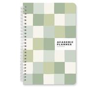 Sweetzer & Orange Academic Planner 2025-2026 - Student Planner for August 2025 to July 2026 - Weekly & Monthly Layout - Sturdy Cover & Stickers - Checker Design - 5.5” x 8.5”