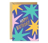 SWEETZER & ORANGE Birthday Card with Envelope - 5x7 - Single Fun Happy Birthday Card for Men, Women, Friends & Family - Message Written Inside - Unique Individual Cardstock & Keepsake Gift