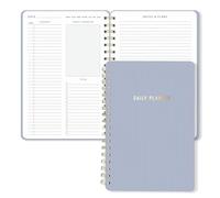 Sweetzer & Orange Daily Planner Notebook - Undated Two-Page Daily Layout with Hourly Schedule, To-Do List, Priorities, and Notes - 6.5" x 9.5" Spiral Bound Productivity Organizer - 160 Pages