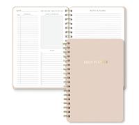 Sweetzer & Orange Daily Planner Notebook - Undated Two-Page Daily Layout with Hourly Schedule, To-Do List, Priorities, and Notes - 6.5" x 9.5" Spiral Bound Productivity Organizer - 160 Pages