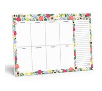 Sweetzer & Orange Floral Weekly Planner 2026, Undated Sheets To Do List Notepad, 7x10” Day Desk Note Pad Easy to Tear, School and Home Checklist Productivity Organizer, Work and Daily Planner