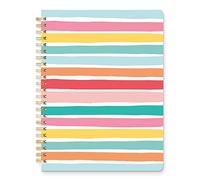 SWEETZER & ORANGE S&O Cute Spiral Notebooks - College Ruled Spiral Notebook with Pockets - Hardcover Notebook for Women - Cute Notebooks for School & Journal - 80 Double-Sided Pages, 6.25" x 8.25”