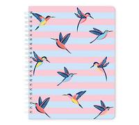 SWEETZER & ORANGE S&O Cute Spiral Notebooks - College Ruled Spiral Notebook with Pockets - Hardcover Notebook for Women - Cute Notebooks for School & Journal - 80 Double-Sided Pages, 6.25" x 8.25”