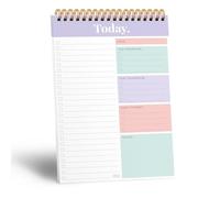 SWEETZER & ORANGE S&O Daily Planner Notepad for Productivity - 52 Page Every Day To Do Logbook- Undated Guide and Organizer - Routine work List Journal- Coiled Regular Task pad - MAUVE