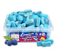 Sweetzone Blue Raspberry Slices 700g - 100 pcs Tub of Sweets - Delicious Blue Raspberry Fruit Chews Sweets - Dive into Blue Sweets Bliss with This Halal Sweets Snack Gummies Perfect for Everyone