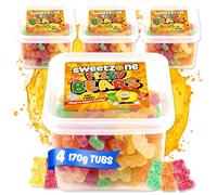 Sweetzone Fizzy Bears 170g x4 Pack Halal | Fizzy gummy bears, Halal soft sour sweets, pack of 4 tubs, party pick and mix for kids and adults