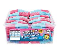 Sweetzone Fizzy Blue Bottles 805 Gram - 75 Pieces of Tub of Sweets - Chewy Sweets, Gummy Sweet - Halal Sweets for Delightful Moments - Fizzy Sweet