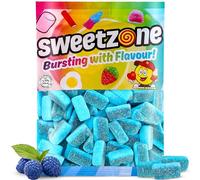 Sweetzone Fizzy Blue Raspberry Slices 1kg Gummy Sweets - Delicious Blue Raspberry Fruit Chews Sweets - Dive into Blue Sweets Bliss with this Halal Sweets Snack Gummies Perfect for Everyone