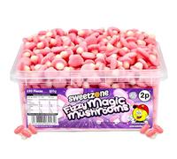 Sweetzone Fizzy Magic Mushroom 805g, 350pcs Gummy Sweets - Gummy Mushroom Pink and White Sweets with these Irresistible, Halal Sweets Fruity Chewy Treats, Suitable for All Ages