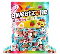 Sweetzone Fizzy Mix 1kg Pick and Mix Sweets - Assorted Chewy Sweets and Gummy Sweets Indulgence - Dive into Fizzy Sweets Bliss with this Halal Sweets Pick and Mix Gummies Assortment for Everyone