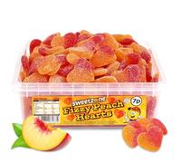 Sweetzone Fizzy Peach Hearts 700g, Fizzy Sweets, American Sweets, Retro Sweet, Bulk Sweet, American Candy Box, Gummy Candies, Sweetzone Tubs, Candies For Kids, Candy Hamper