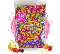 Sweetzone Fruit Chews - 1kg Bag of Sweets - Enjot the Irresistible Gummy Sweets and Chewy Sweets Fruity Candy - Experience the Burst of Fruity Flavours in Every Piece - Halal Sweets for Everyone