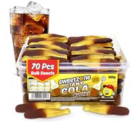 Sweetzone Giant Cola Bottles, Halal Gummy Tub, 805g 70 pcs, Bulk Retro Candy, Jelly Cola Bottle Sweets, Tubs of Fun Old Fashioned Sweets, Wine Gums and Fizzy Sweet Tub, Perfect for Any Occasion