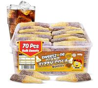 Sweetzone Giant Fizzy Cola Bottles, Halal Sweets Tub, Fizzy Gummy Bottle Sweets for Sweet Enthusiasts, and Cola Flavoured Fanatics, Pick and Mix Gummies, 70 Pcs, 805g