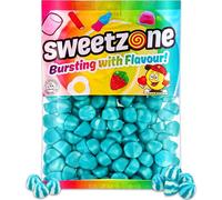 Sweetzone Jelly Blue Twist Kisses 1kg, Halal Pick and Mix Sweets, Retro Jelly Sweets in Bulk, Perfect Sweet Hamper, Sweets Tub, Sweet Box, and Sweetzone Tubs, Delicious Blue Sweets for All