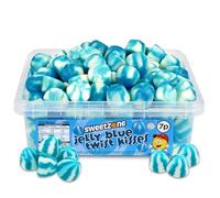 Sweetzone Jelly Blue Twist Kisses 700g, Pick and Mix Sweets, Halal Sweets, Retro Sweets, Bulk Sweets, Blue Sweets, Sweet Hamper, Sweets Tub, Sweetzone Tubs, Sweet Box, Jelly Sweets, Pick and Mix