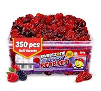Sweetzone Juicy Berries 805g 350pcs Halal | Halal juicy berry gummies, soft jelly sweets, bulk tub 350pcs, party pick and mix, retro fruity candy for all ages