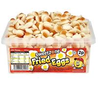 Sweetzone Mini Fried Eggs Halal Sweets Tub, 805 g 350 pcs. Tubs of Sweets, Jelly Sweets, Wine Gums, Old Fashioned Sweets, Sweets Bulk, Halloween Candy, Sweet Tub Delight for All