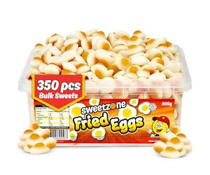 Sweetzone Mini Fried Eggs Halal Sweets Tub 805g 350pcs