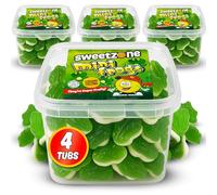 Sweetzone Mini Frogs - 170g Pack of 4 Tubs of Fruity Blast! Old-Fashion American Sweets for Retro Sweet Lovers - Enjoy the Irresistible Fruit Gummy Halal Sweets. Perfect for Kids and Adults