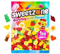Sweetzone Party Mix 1kg Gummy Sweets - Delightful Assortment of Chewy Sweets and Jelly Sweets Bulk Pack for Festive Gatherings - Delicious Party Sweets - Delightful Halal Sweets Snack for Everyone