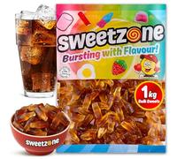 (Cola Bottles 1KG Bag - 1F008) Halal Sweets Party Mix, Fizzy Cherry Bottles, Fizzy Mix 1kg Bag Halal HMC Sweets