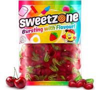 (Twin Cherries 1KG Bag - 1F050) Halal Sweets Party Mix, Fizzy Cherry Bottles, Fizzy Mix 1kg Bag Halal HMC Sweets