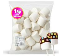 Sweetzone White Giant Marshmallows for Toasting or Snacking, Sweets Bulk, Retro, Candy for Sweet Bags, Halal Marshmallows for Hot Chocolate, 1kg Bulk Sweets Bag, Fun for Families, and Parties