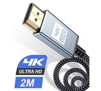 sweguard 4K HDMI Cable 2M, Ultra High Speed 4K HDMI 2.0 Lead Support 4K@60Hz ARC, HDR, 3D, Ethernet,HDCP 2.2, Compatible with TV, Monitor, Laptop, PS5/4/3, Xbox one, Projector, Sky Q, Soundbar, PC