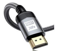 sweguard 4K HDMI Cable 6 Metres, HDMI 2.0 to HDMI Cable 4K @ 60Hz 18Gbps Nylon Braided Cable, Gold-Plated Connectors with Ethernet/Audio Return Channel, Compa