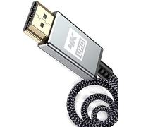 sweguard 4K HDMI Cable 6m, High Speed 18Gbps Braided HDMI 2.0 Cable 4K@60Hz 2K@144Hz Supports 3D UHD 2160p HD 1080p Ethernet HDCP 2.2 ARC Compatible Fire TV,Xbox,PS5/4/3,Blu-ray,Sky,Monitor,Laptop,PC