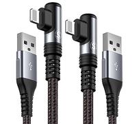 sweguard iPhone Charging Cable, [1m+2m/2 Pack] 90-Degree Lightning Cable Fast Charge Nylon Braided Ultra Durable for iPhone 14 13 12 11 Pro/Pro Max/Mini, XR XS Max X, 8/7/6/6s, 5s/5
